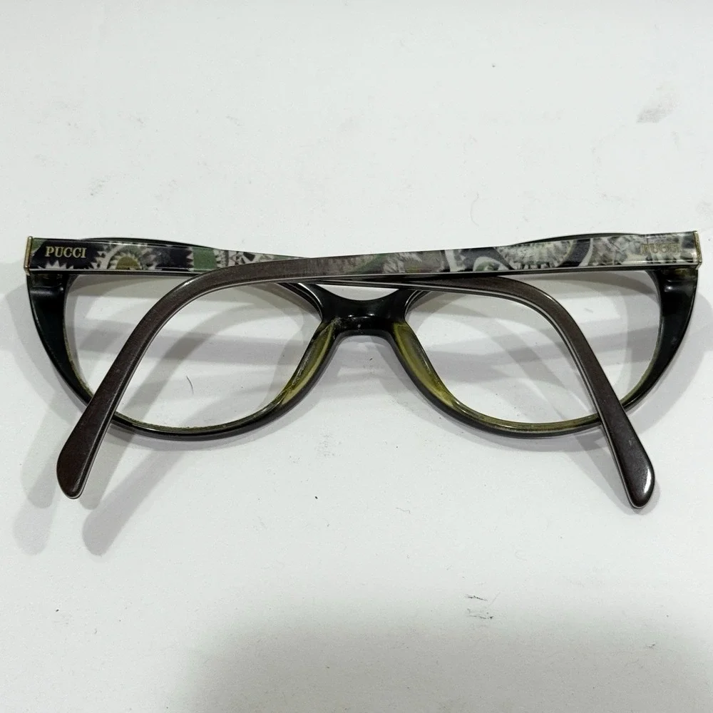 Emilio Pucci EP 5031-3 Cat Eye Black Green Women Eyeglasses Italy FRAMES ONLY